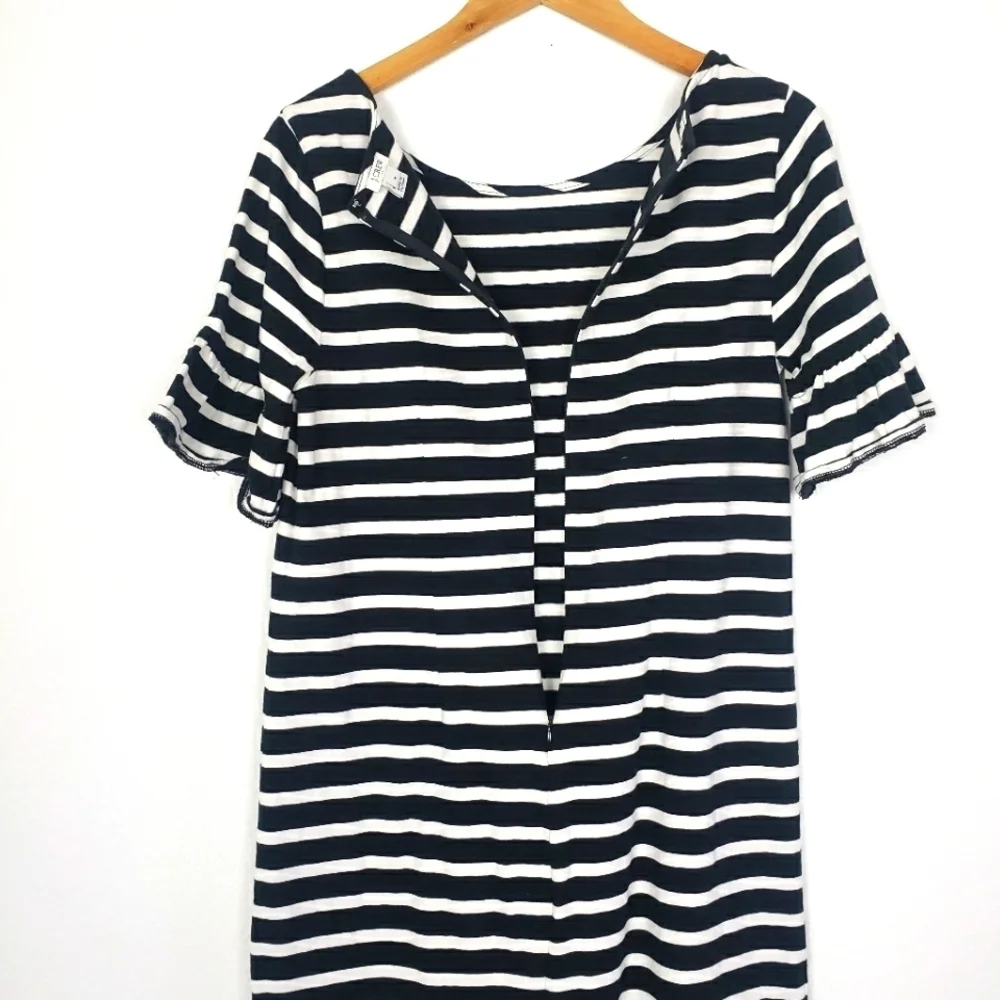 J Crew striped dress with flutter sleeves - Picture 4 of 9